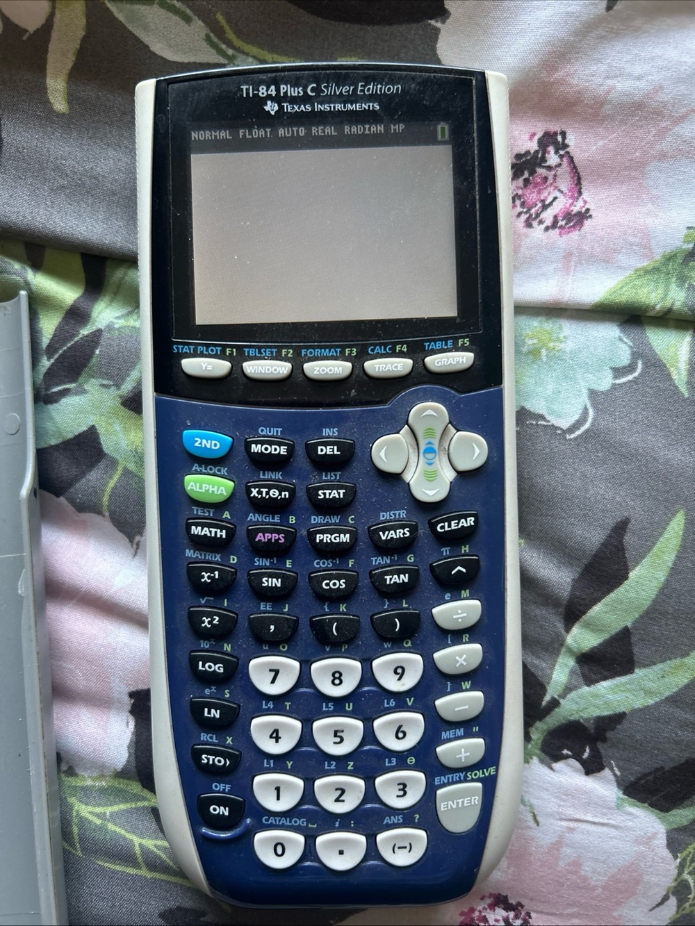 Texas Instruments TI-84 Plus C Silver Edition Graphing Calculator Blue/White